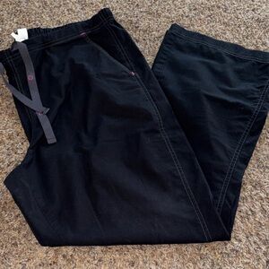 Black Drawstring Scrub Pants